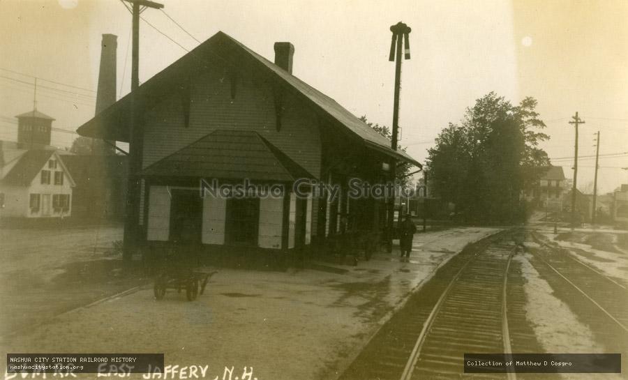 Postcard: Boston & Maine Railroad, East Jaffrey, New Hampshire
